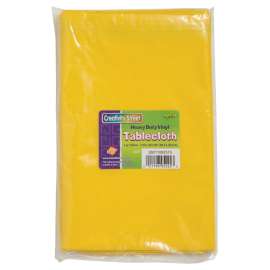 Vinyl Tablecloth, Yellow, 38" x 80", 1 Count