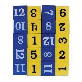 Foam Numbered Dice (1-12)
