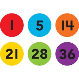 Spot On® Numbers 1-36 Floor Markers, 4"