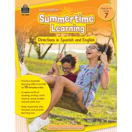 Summertime Learning: English and Spanish Directions, Grade 7 Second Edition (Prep)