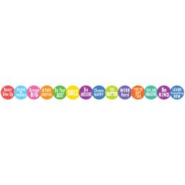 Colorful Positive Sayings Border Trim, 35 Feet