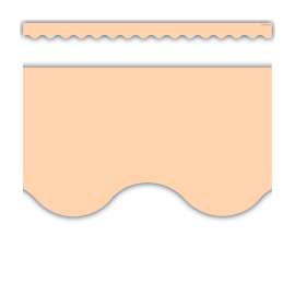 Peach Scalloped Border Trim, 35 Feet