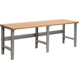 Global Industrial 96x30 Adjustable Height Workbench C-Channel Leg - Shop Top Square Edge Gray