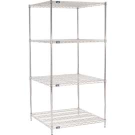 Nexel Shelving Wire Shelving Starter Unit, 36"W x 36"D x 74"H