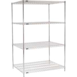 Nexel Shelving Wire Shelving Starter Unit, 48"W x 36"D x 86"H