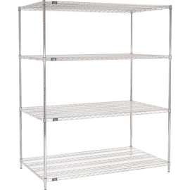 Nexel Shelving Wire Shelving Starter Unit, 60"W x 36"D x 74"H