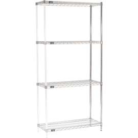 Nexel Shelving Wire Shelving Add-On Unit, 36"W x 14"D x 86"H