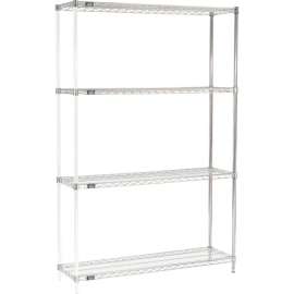 Nexel Shelving Wire Shelving Add-On Unit, 54"W x 14"D x 86"H