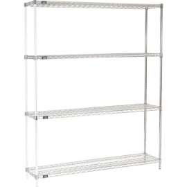 Nexel Shelving Wire Shelving Add-On Unit, 60"W x 14"D x 86"H