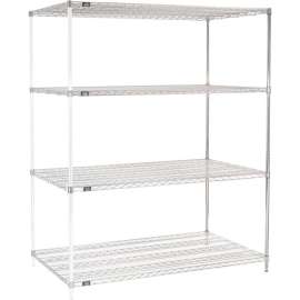 Nexel Shelving Wire Shelving Add-On Unit, 60"W x 36"D x 74"H