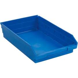 Global Industrial Plastic Nesting Storage Shelf Bin 11-1/8"W x 17-7/8"D x 4"H Blue