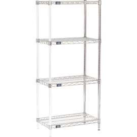 Nexel Shelving Wire Shelving Add-On Unit, 24"W x 14"D x 63"H