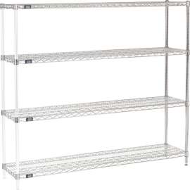 Nexel Shelving Wire Shelving Add-On Unit, 60"W x 14"D x 63"H