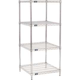 Nexel Shelving Wire Shelving Starter Unit, 24"W x 24"D x 54"H