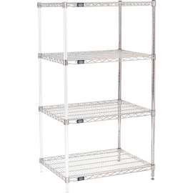 Nexel Shelving Wire Shelving Add-On Unit, 30"W x 24"D x 54"H