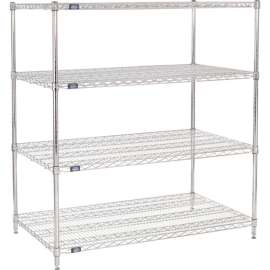 Nexel Shelving Wire Shelving Starter Unit, 48"W x 30"D x 54"H