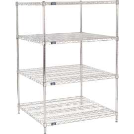 Nexel Shelving Wire Shelving Starter Unit, 36"W x 36"D x 54"H