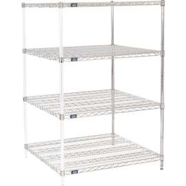 Nexel Shelving Wire Shelving Add-On Unit, 36"W x 36"D x 54"H