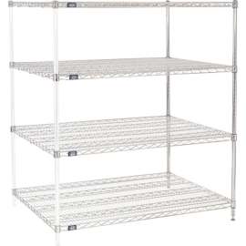 Nexel Shelving Wire Shelving Add-On Unit, 48"W x 36"D x 63"H