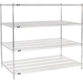 Nexel Shelving Wire Shelving Starter Unit, 60"W x 36"D x 54"H
