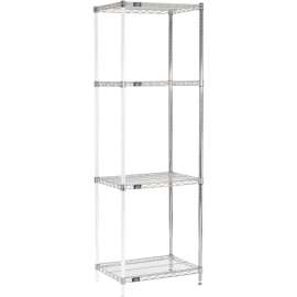 Nexel Shelving Wire Shelving Add-On Unit, 30"W x 18"D x 86"H