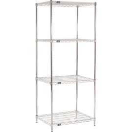 Nexel Shelving Wire Shelving Starter Unit, 30"W x 24"D x 74"H