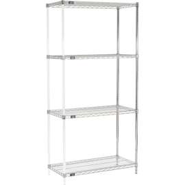Nexel Shelving Wire Shelving Add-On Unit, 42"W x 18"D x 86"H