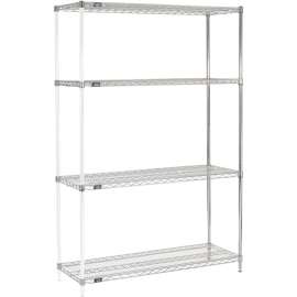 Nexel Shelving Wire Shelving Add-On Unit, 54"W x 18"D x 74"H