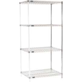 Nexel Shelving Wire Shelving Add-On Unit, 36"W x 24"D x 86"H