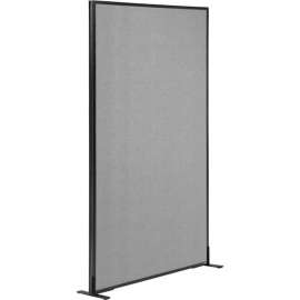 Interion Freestanding Office Partition Panel, 36-1/4"W x 72"H, Gray