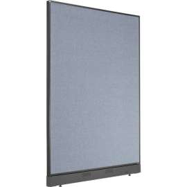 Interion Office Partition Panel with Pass-Thru Cable, 48-1/4"W x 64"H, Blue