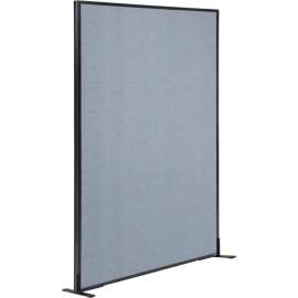 Interion Freestanding Office Partition Panel, 48-1/4"W x 72"H, Blue