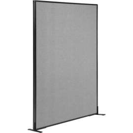 Interion Freestanding Office Partition Panel, 48-1/4"W x 72"H, Gray