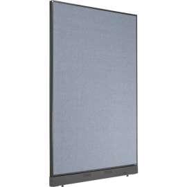 Interion Office Partition Panel with Pass-Thru Cable, 48-1/4"W x 100"H, Blue