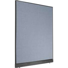 Interion Office Partition Panel with Pass-Thru Cable, 60-1/4"W x 100"H, Blue