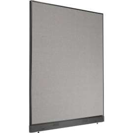 Interion Non-Electric Office Partition Panel with Raceway, 60-1/4"W x 76"H, Gray