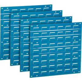 Global Industrial 239998BL Louvered Wall Panel w/o Bins, 18"W x 19"H, Blue, Pack of 4