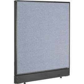 Interion Office Partition Panel with Pass-Thru Cable, 36-1/4"W x 46"H, Blue