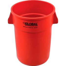 Global Industrial Plastic Trash Can - 44 Gallon Red