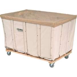 Global Industrial Basket Bulk Truck, Canvas, 24 Bushel Capacity