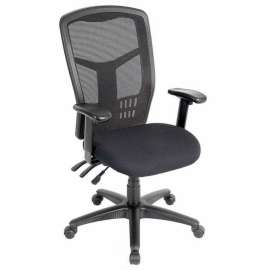 Interion Mesh Office Chair with High Back & Adjustable Arms, Fabric, Black