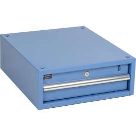 Global Industrial Steel Drawer W/ Cylinder Lock, 17-1/4"W x 20"D, Blue