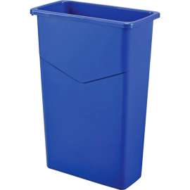 Global Industrial Slim Trash Can, 23 Gallon, Blue