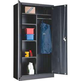 Combination Cabinet Assembled 36"W x 18"D x 72"H Black