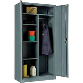 Combination Cabinet Assembled 36"W x 18"D x 72"H Gray