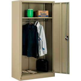 Wardrobe Cabinet Easy Assembly 36x18x72 Tan