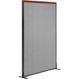 Interion Deluxe Freestanding Office Partition Panel, 48-1/4"W x 61-1/2"H, Gray