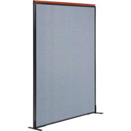 Interion Deluxe Freestanding Office Partition Panel, 48-1/4"W x 73-1/2"H, Blue