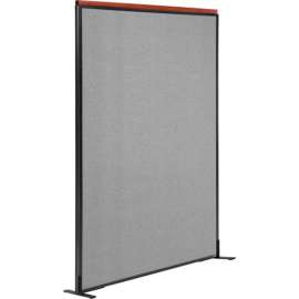 Interion Deluxe Freestanding Office Partition Panel, 48-1/4"W x 73-1/2"H, Gray