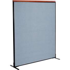 Interion Deluxe Freestanding Office Partition Panel, 60-1/4"W x 97-1/2"H, Blue